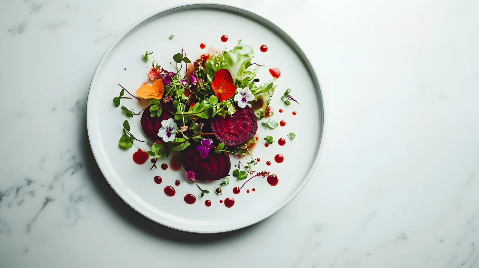 Beetroot salad with pomegranate dressing